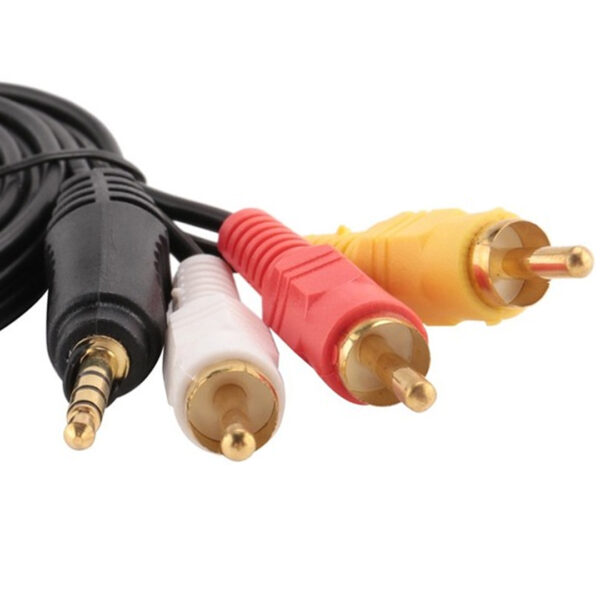 DİSCMAN KABLOSU 1.5 METRE (3.5MM STEREO 3 BOĞUMLU - 3RCA KABLO) (K0) - Görsel 3