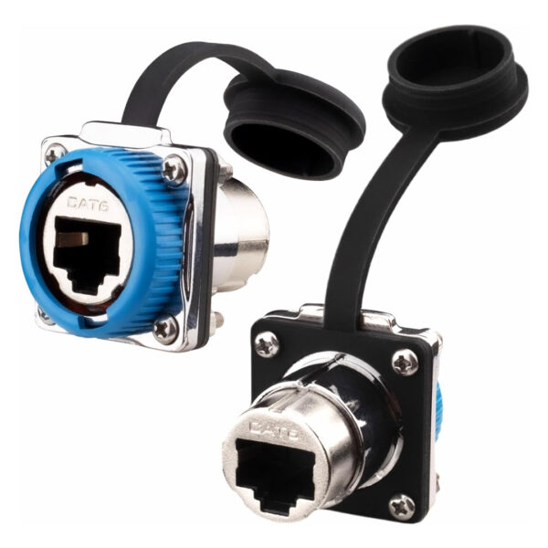 DİŞİ - DİŞİ IP68 SU GEÇİRMEZ METAL RJ45 KONNEKTÖR (K0) - Görsel 2