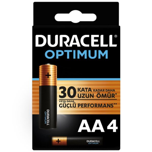 DURACELL OPTIMUM MX1500 1.5V ALKALIN AA KALEM PİL 4LÜ PAKET (K0) - Görsel 3