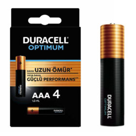 DURACELL OPTIMUM MX2400 1.5V ALKALIN AAA İNCE KALEM PİL 4LÜ PAKET (K0)