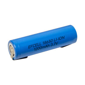 EFCELL 18650 3.7 VOLT 1200 MAH LİTHIUM LION PUNTALIPİL- (BAŞLIKSIZ PUNTALI) MAVİ (K0)