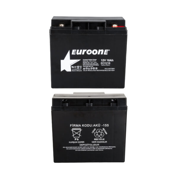 EUROONE EO1218 12 VOLT - 18 AMPER AKÜ (181 X 76 X 167 MM) (K0) - Görsel 2