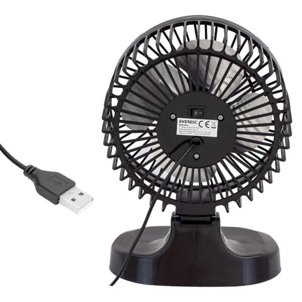 EVEREST EFN-503 7 MASA ÜSTÜ SİYAH USB FAN (K0) - Görsel 2
