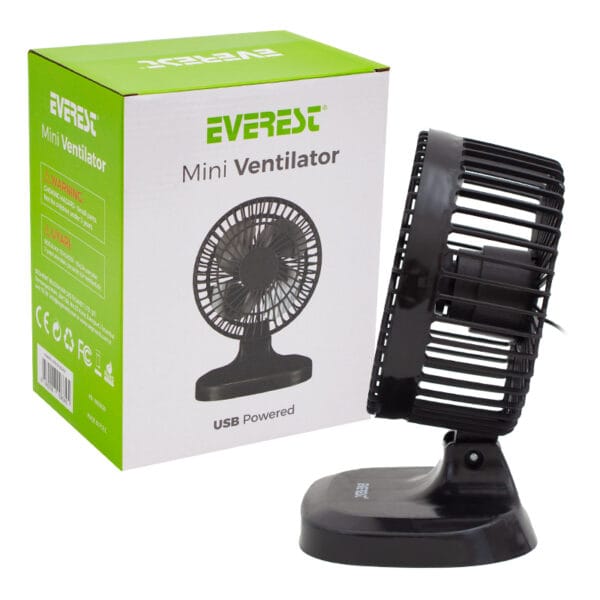 EVEREST EFN-503 7 MASA ÜSTÜ SİYAH USB FAN (K0) - Görsel 3