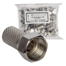 F KONNEKTÖR RG6/U4 18MM GENİŞ 100LÜ POŞET  - (K0)