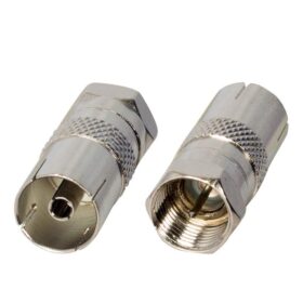 F KONNEKTÖR ERKEK 60 OHM DİŞİ ÇEVİRİCİ METAL KONNEKTÖR (K0)