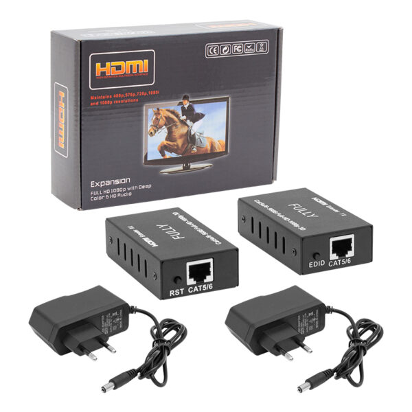 FULLY 608H HDMI TO CAT5/CAT6 60 METRE UZATICI EXTENDER (K0) - Görsel 3