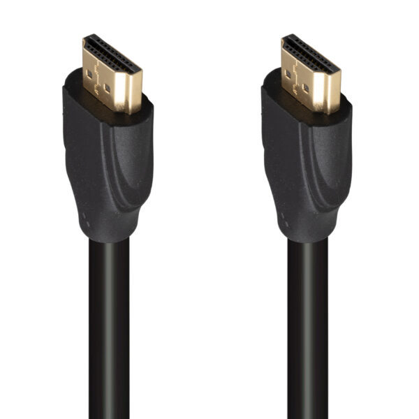 FULLY G-507K PLASTİK DÜZ SİYAH 25 METRE GOLD POŞETLİ HDMI KABLO (K0)