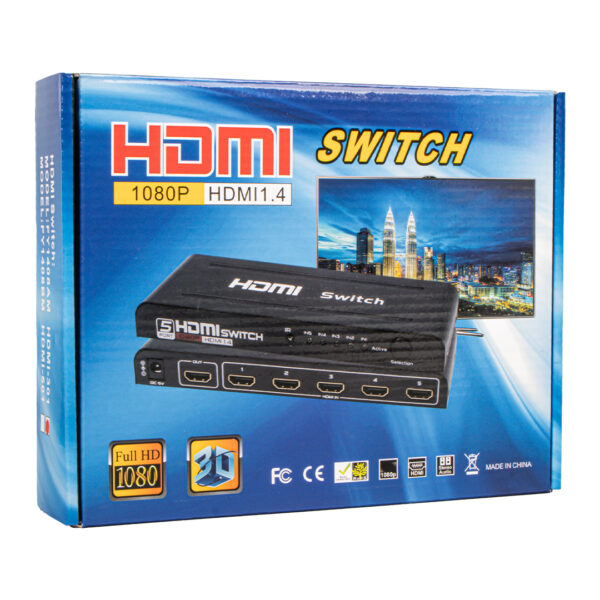 FULLY G-538H 3 GİRİŞ 1 ÇIKIŞ HDMI SWITCHER TOPLAYICI METAL KASA ADAPTÖRLÜ (K0) - Görsel 4