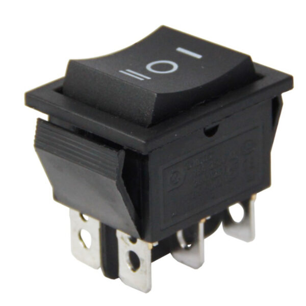 GENİŞ IŞIKSIZ 6 PINLI YAYLI ANAHTAR (MOM-OFF-MOM) IC-110 (K0)