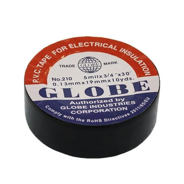 GLOBE İZOLE BANT SİYAH 10LUK  0.13MMX19MM (K0) - Görsel 2