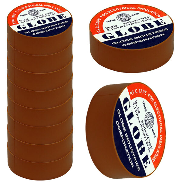 GLOBE İZOLE BANT KAHVERENGİ 10LUK  0.13MMX19MM (K0)