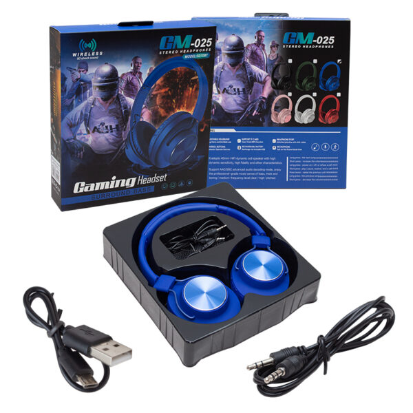 GM-025 GAMING OYUNCU MİKROFONLU BLUETOOTH KABLOSUZ KULAKLIK (K0) - Görsel 3