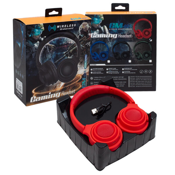 GM-026 GAMING OYUNCU MİKROFONLU BLUETOOTH KABLOSUZ KULAKLIK (K0) - Görsel 3