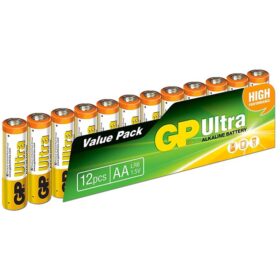 GP 15AU-12Lİ PAKET ALKALİN AA KALEM PİL (12Lİ FİYAT) (K0)