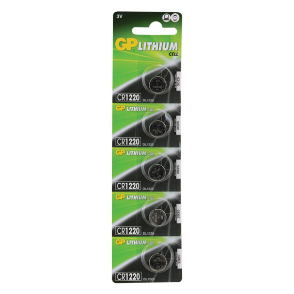 GP CR1220 3 VOLT LİTYUM PİL 5Lİ DÜĞME PİL GPCR1220-C5 (K0)