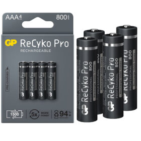 GP RECYKO PRO İNCE AAA 800 MAH ŞARJLI 4LÜ PİL GP85AAAHCB-2EB4 (GPRHCH83B205) (K0)
