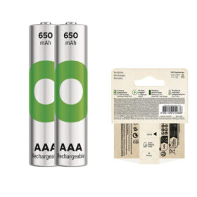 GP RECYKO 650 MAH R03 AAA ŞARJLI 2Lİ İNCE KALEM PİL GP65AAAHCE-2EB2 (GPRHCH63E000) (K0)