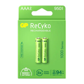 GP RECYKO 950 MAH R03 AAA ŞARJLI 2Lİ PİL GP100AAAHCE-2EB2 (GPRHC103E000) (K0)