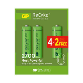 GP RECYKO 2600 MAH AA KALEM 6LI ŞARJLI PİL 4+2 PAKET FİYATI (K0)