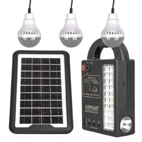 GÜNEŞ PANELLİ 3 LAMBALI POWERBANK ÖZELLİKLİ ÇOK AMAÇLI ŞARJLI SOLAR AYDINLATMA (81) (K0)