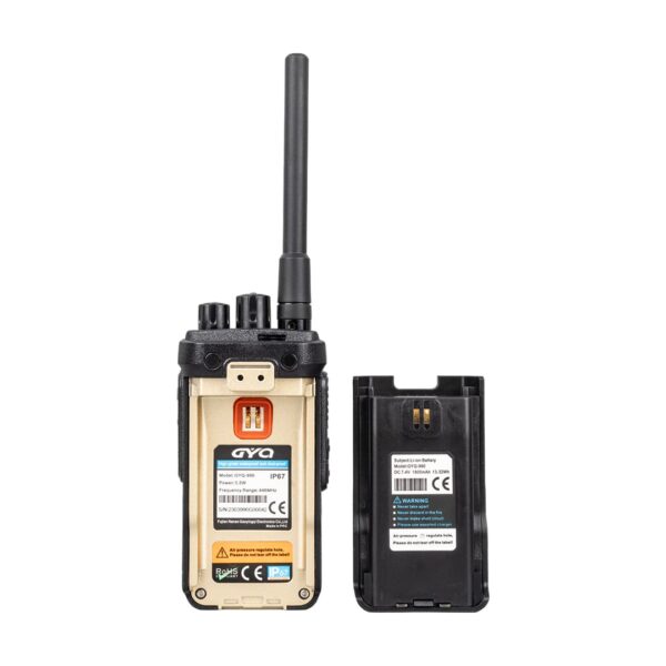 GYQ Q990 8 ANA KANAL TOPLAM 16 KANAL SİYAH PMR EL TELSİZİ (15 KM) TEKLİ (K0) - Görsel 3