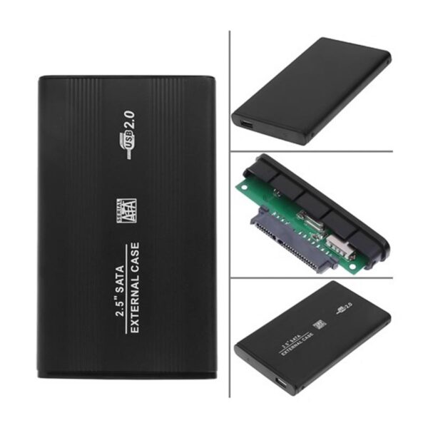 HARİCİ 2.5 USB 2.0 SATA HARDDISK KUTUSU SİYAH (K0) - Görsel 3
