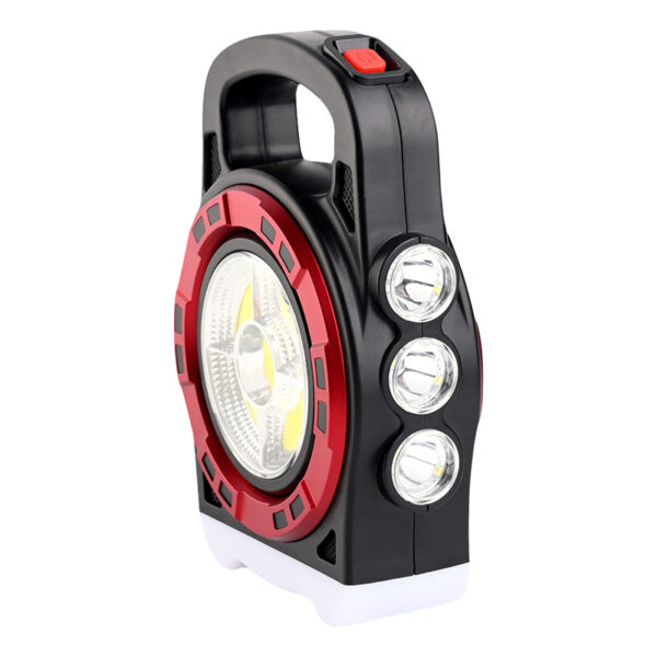 HB-6678C COB LEDLİ 20 WATT 3 KADEMELİ ŞARJ EDİLEBİLİR USB ÇIKIŞLI SOLAR LAMBA (K0) - Görsel 3