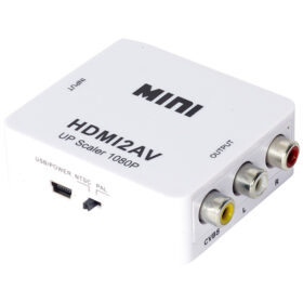 HDMI TO RCA ÇEVİRİCİ CONVERTER MİNİ MODEL PLASTİK KASA 1920X1080 (K0)