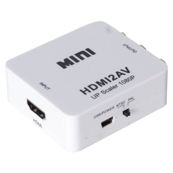 HDMI TO RCA ÇEVİRİCİ CONVERTER MİNİ MODEL PLASTİK KASA 1920X1080 (K0) - Görsel 2
