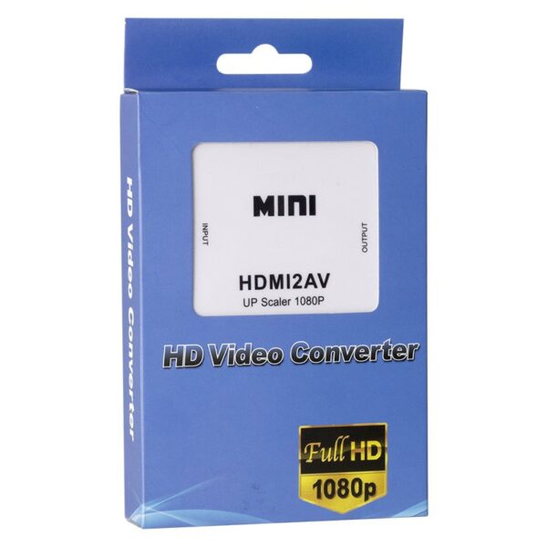 HDMI TO RCA ÇEVİRİCİ CONVERTER MİNİ MODEL PLASTİK KASA 1920X1080 (K0) - Görsel 3