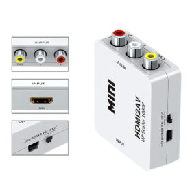 HDMI TO RCA MİNİ MODEL 1920X1080 PLASTİK KASA ÇEVİRİCİ KONVERTÖR (K0)