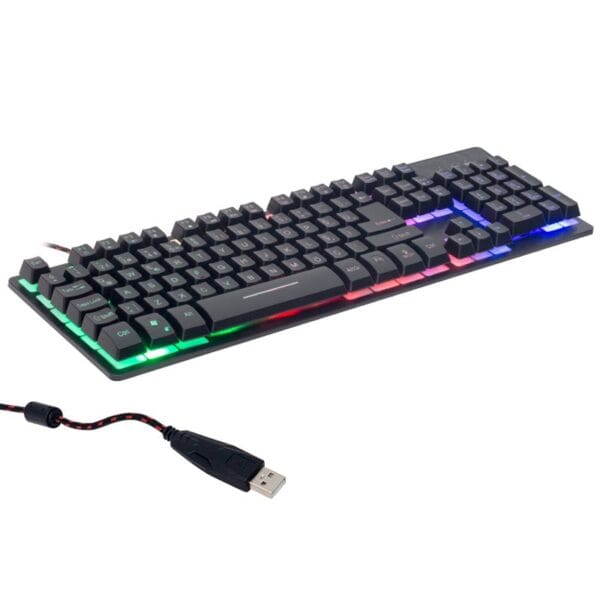HELLO HL-18744 METAL KASA RGB IŞIKLI KABLOLU OYUNCU Q KLAVYE ZYG-800 (K0)