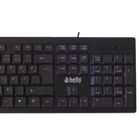 HELLO HL-2573 IŞIKLI KABLOLU OYUNCU KLAVYE + MOUSE COMBO SET (K0)