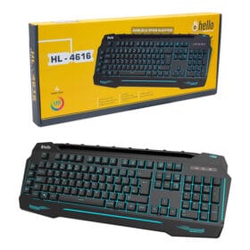 HELLO HL-4616 4 MAKRO TUŞLU 3 RENK IŞIKLI KABLOLU GAMING OYUNCU KLAVYE (K0)