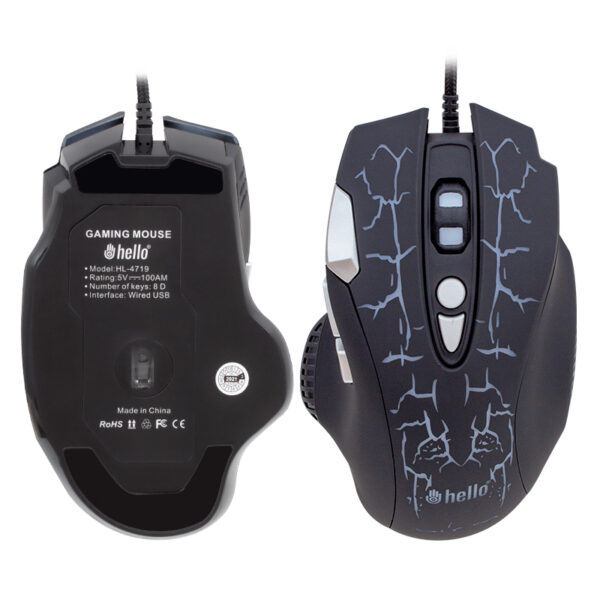 HELLO HL-4719 KABLOLU OYUNCU GAMING MOUSE (K0) - Görsel 2