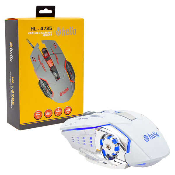 HELLO HL-4725 KABLOLU OYUNCU GAMING MOUSE (K0) - Görsel 3