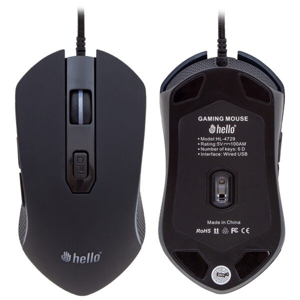HELLO HL-4729 KABLOLU OYUNCU GAMING MOUSE (K0) - Görsel 2