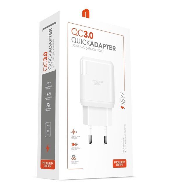 HIZLI 3000 MA 18W TÜM TELEFONLARA UYUMLU USB ŞARJ KAFA BAŞLIK ADAPTÖRÜ (K0)