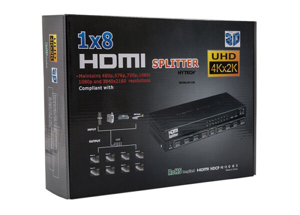 HYTECH HY-LU8 8 PORT 4KX2K HDMI SPLITTER DAĞITICI (K0) - Görsel 3