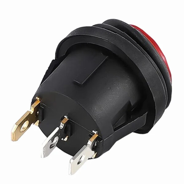IC-131W YUVARLAK 220 VOLT IŞIKLI SU GEÇİRMEZ ON/OFF ANAHTAR (K0) - Görsel 2