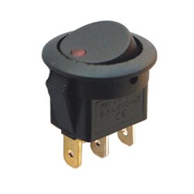 IC-132 YUVARLAK NOKTA IŞIKLI ON-OFF 3 PIN 220 VOLT ANAHTAR (K0)