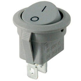 IC-133B GRİ ON-OFF 2 PIN IŞIKSIZ YUVARLAK ANAHTAR (K0)