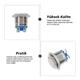IC-182 D98 BUTON METAL DÜZ 19MM PBS28B-2 (K0)
