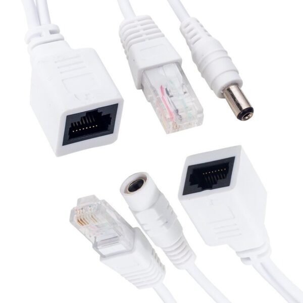 IP KAMERA POE KABLOSU PASİF POE SPLITTER DİŞİ ERKEK POWER UÇ (K0) - Görsel 2
