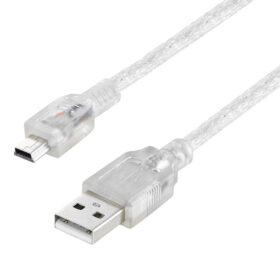 IPOD ŞARJ ALETİ KABLOSU USB 5 PİN GENİŞ 1.5 METRE ŞEFFAF  (SL-UK5) (K0)
