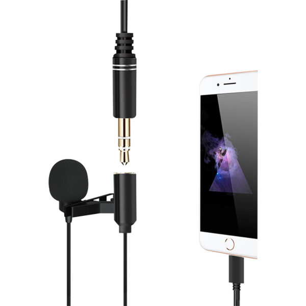 JH-041-A LIGHTNING GİRİŞLİ VE KULAKLIK GİRİŞLİ YOUTUBER YAKA MİKROFONU (K0) - Görsel 2