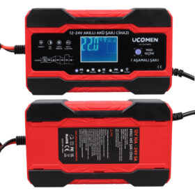 KIRMIZI 12/24 VOLT 10 AMPER LED GÖSTERGELİ AKÜ ŞARJ CİHAZI UC-C121001A (K0)