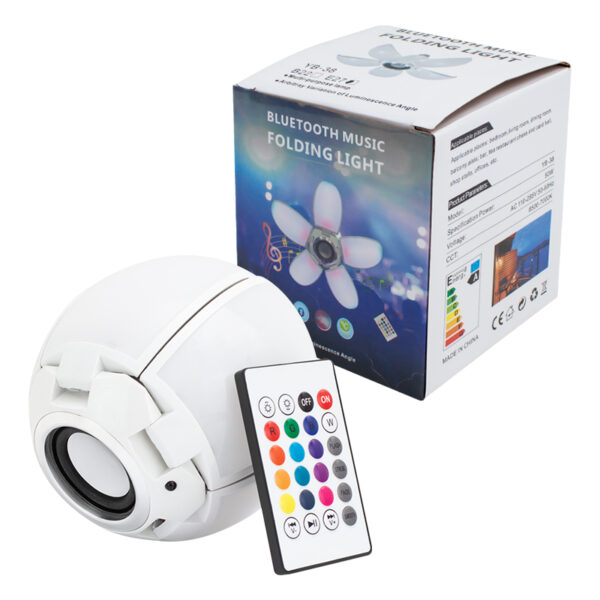 KK-607 5 KANATLI BLUETOOTH ÖZELLİKLİ KUMANDALI PORTATİF 50W LAMBA (K0) - Görsel 3