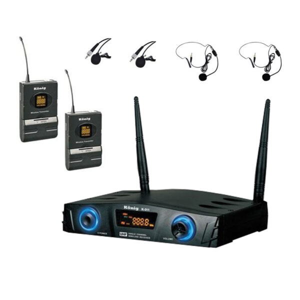 KÖNİG K-312 YAKA-YAKA 16 KANALLI UHF DIGITAL TELSİZ MIKROFON (K0)